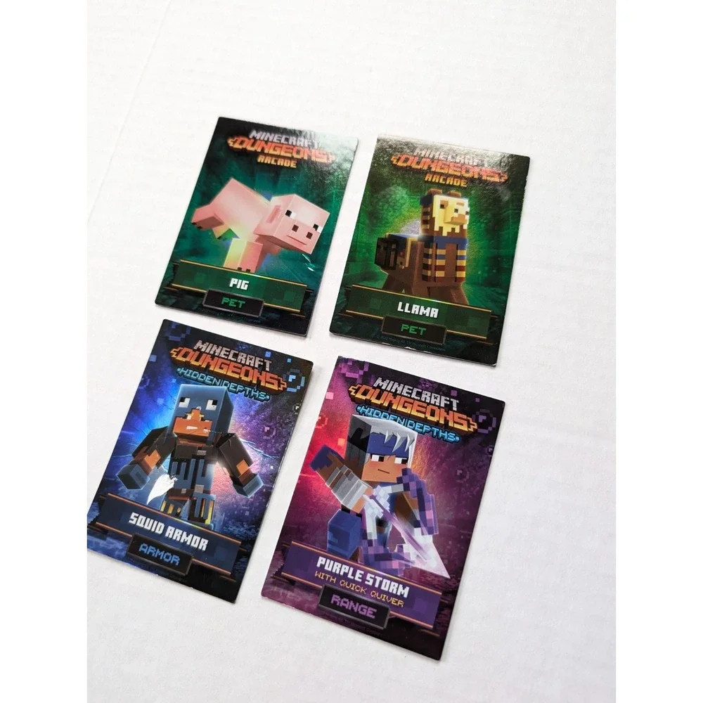 Minecraft Dungeons Arcade & Hidden Depths Card Lot of 31 Some Foils